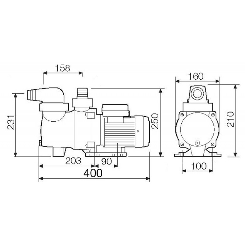 Насос FCP-180S с префильтром 3,7м³/час(6м), 1ф/220В, 0,32/0,18 кВт, версия 12S