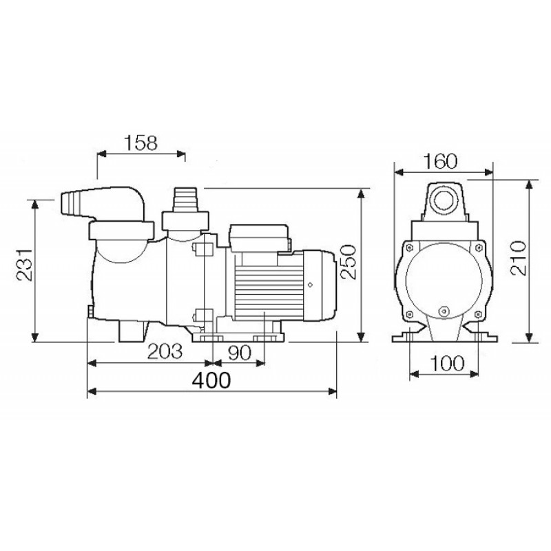 Насос FCP-2200S с префильтром 33м³/час(10м), 1ф/220В, 2,8/2,2 кВт