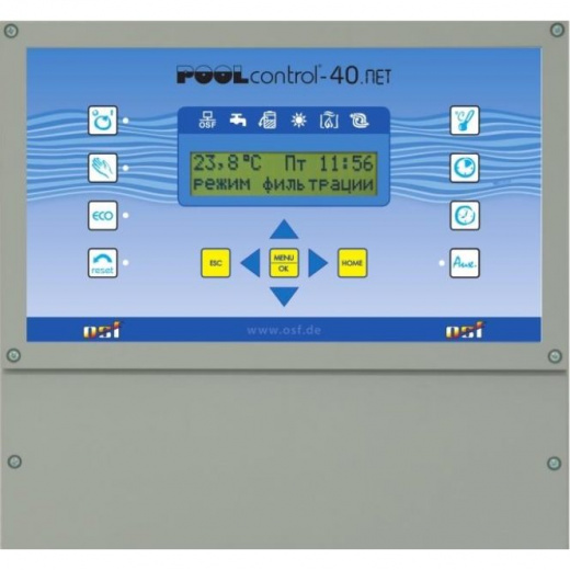 Многофункц. блок управления PC-40-NET конфигурир. для переливных и скиммерных бассейнов